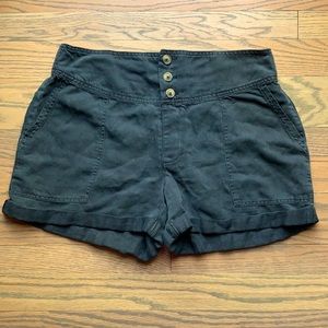 Aerie black button shorts